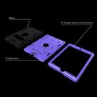 For iPad Air Shockproof PC + Silicone Protective Case，with Holder(Black Purple) - 6