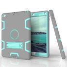 For iPad Air Shockproof PC + Silicone Protective Case，with Holder(Gray Mint Green) - 4