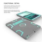 For iPad Air Shockproof PC + Silicone Protective Case，with Holder(Gray Mint Green) - 5