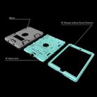 For iPad Air Shockproof PC + Silicone Protective Case，with Holder(Gray Mint Green) - 6