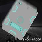 For iPad Air Shockproof PC + Silicone Protective Case，with Holder(Gray Mint Green) - 7