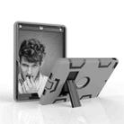 For iPad Air Shockproof PC + Silicone Protective Case，with Holder(Gray Black) - 3