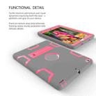 For iPad Air Shockproof PC + Silicone Protective Case，with Holder(Gray Rose) - 5