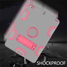 For iPad Air Shockproof PC + Silicone Protective Case，with Holder(Gray Rose) - 7