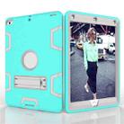 For iPad Air Shockproof PC + Silicone Protective Case，with Holder(Green Gray) - 2