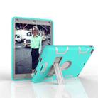 For iPad Air Shockproof PC + Silicone Protective Case，with Holder(Green Gray) - 3