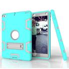 For iPad Air Shockproof PC + Silicone Protective Case，with Holder(Green Gray) - 4