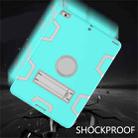 For iPad Air Shockproof PC + Silicone Protective Case，with Holder(Green Gray) - 7