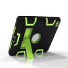 For iPad 9.7(2017) Shockproof PC + Silicone Protective Case，with Holder(Black Yellow Green) - 2