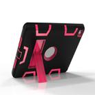 For iPad 9.7(2017) Shockproof PC + Silicone Protective Case，with Holder(Black Rose) - 3