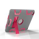 For iPad 9.7(2017) Shockproof PC + Silicone Protective Case，with Holder(Gray Rose) - 3