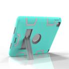 For iPad 9.7(2017) Shockproof PC + Silicone Protective Case，with Holder(Green Gray) - 3