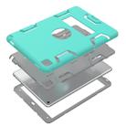 For iPad 9.7(2017) Shockproof PC + Silicone Protective Case，with Holder(Green Gray) - 4