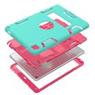 For iPad 9.7(2017) Shockproof PC + Silicone Protective Case，with Holder(Green Rose) - 4