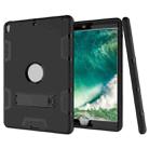 For iPad Pro 10.5 inch (2017) Shockproof PC + Silicone Protective Case，with Holder(Black) - 1