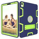 For iPad Pro 11 (2018) Shockproof PC + Silicone Protective Case，with Holder(Navy Blue Yellow Green) - 2
