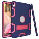 For iPad Pro 11 (2018) Shockproof PC + Silicone Protective Case，with Holder(Navy Blue Rose) - 3