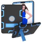 For iPad Pro 11 (2018) Shockproof PC + Silicone Protective Case，with Holder(Black Blue) - 1