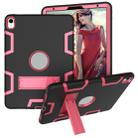 For iPad Pro 11 (2018) Shockproof PC + Silicone Protective Case，with Holder(Black Rose) - 1