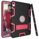 For iPad Pro 11 (2018) Shockproof PC + Silicone Protective Case，with Holder(Black Rose) - 3