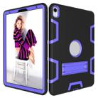 For iPad Pro 11 (2018) Shockproof PC + Silicone Protective Case，with Holder(Black Purple) - 2