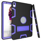 For iPad Pro 11 (2018) Shockproof PC + Silicone Protective Case，with Holder(Black Purple) - 3