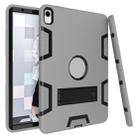 For iPad Pro 11 (2018) Shockproof PC + Silicone Protective Case，with Holder(Gray Black) - 3
