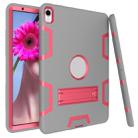 For iPad Pro 11 (2018) Shockproof PC + Silicone Protective Case，with Holder(Gray Rose) - 3