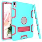 For iPad Pro 11 (2018) Shockproof PC + Silicone Protective Case，with Holder(Green Rose) - 3