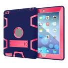For iPad 4 / 3 / 2 / 1 Shockproof PC + Silicone Protective Case，with Holder(Navy Blue Rose) - 2
