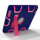 For iPad 4 / 3 / 2 / 1 Shockproof PC + Silicone Protective Case，with Holder(Navy Blue Rose) - 3