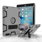For iPad 4 / 3 / 2 / 1 Shockproof PC + Silicone Protective Case，with Holder(Gray Black) - 1