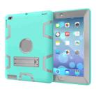 For iPad 4 / 3 / 2 / 1 Shockproof PC + Silicone Protective Case，with Holder(Green Gray) - 2