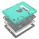 For iPad 4 / 3 / 2 / 1 Shockproof PC + Silicone Protective Case，with Holder(Green Gray) - 4