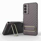 For Samsung Galaxy M54 5G Wavy Textured Phone Case(Brown) - 1