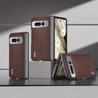 For Google Pixel Fold ABEEL Genuine Leather Xiaoya Series Phone Case(Coffee) - 1