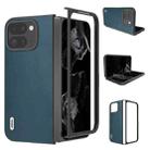 For Google Pixel 9 Pro Fold ABEEL Genuine Leather Xiaoya Series Phone Case(Dark Green) - 1