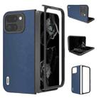 For Google Pixel 9 Pro Fold ABEEL Genuine Leather Xiaoya Series Phone Case(Blue) - 1