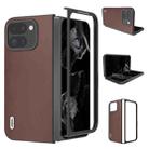 For Google Pixel 9 Pro Fold ABEEL Genuine Leather Xiaoya Series Phone Case(Coffee) - 1