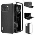 For Google Pixel 9 Pro Fold ABEEL Genuine Leather Xiaoya Series Phone Case(Black) - 1