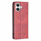 For iPhone 17 Rhombus Texture Magnetic Leather Phone Case(Red) - 3