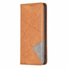 For iPhone 17 Rhombus Texture Magnetic Leather Phone Case(Yellow) - 2