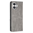 For iPhone 17 Rhombus Texture Magnetic Leather Phone Case(Grey) - 3