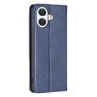 For iPhone 17 Rhombus Texture Magnetic Leather Phone Case(Blue) - 3