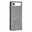For iPhone 17 Air Rhombus Texture Magnetic Leather Phone Case(Grey) - 3