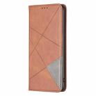 For iPhone 17 Pro Max Rhombus Texture Magnetic Leather Phone Case(Brown) - 2