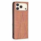 For iPhone 17 Pro Max Rhombus Texture Magnetic Leather Phone Case(Brown) - 3