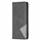 For iPhone 17 Pro Max Rhombus Texture Magnetic Leather Phone Case(Black) - 2