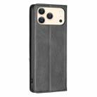 For iPhone 17 Pro Max Rhombus Texture Magnetic Leather Phone Case(Black) - 3