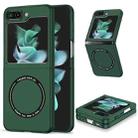 For Samsung Galaxy Z Flip5 5G Magsafe Magnetic Folding PC Phone Case(Green) - 1